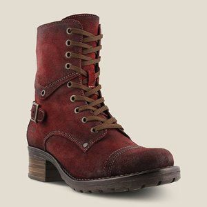 TAOS Crave, Wide Width Combat Boots, Rugged Garnet